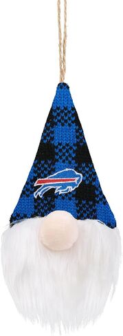 FOCO NFL Unisex-Adult NFL Team Logo Holiday Plaid Hat Plush Gnome Tree Ornament in Saudi Arabia