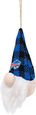 FOCO NFL Unisex-Adult NFL Team Logo Holiday Plaid Hat Plush Gnome Tree Ornament in Saudi Arabia