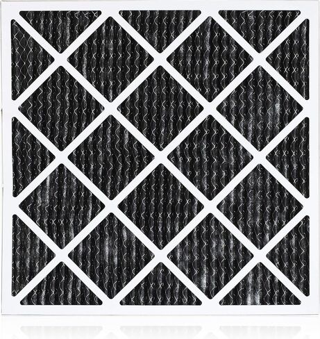Filterbuy 20x22x1 Air Filter MERV 8 Odor Eliminator (2-Pack), Pleated HVAC AC Furnace Air Filters Replacement with Activated Carbon (Actual Size: 19.50 x 21.50 x 0.75 Inches) in Saudi Arabia