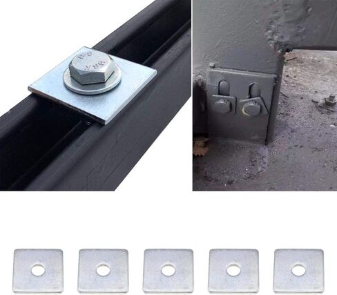 SING F LTD 20 قطعة غسالة مسطحة مربعة، فولاذ كربوني مجلفن على البارد لصناعة السيارات المنزلية (M10x40x4mm) in Kuwait