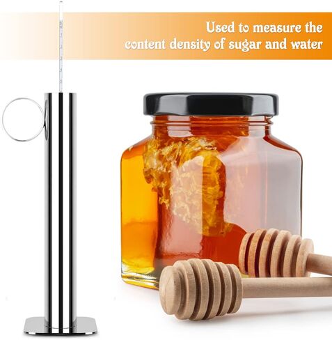 مجموعة أكواب اختبار مقياس كثافة شراب القيقب من يويميفي، مجموعة قياس كثافة شراب القيقب - مقياس كثافة السوائل من الفولاذ المقاوم للصدأ، أسطوانة بلاستيكية متدرجة مع فرشاة تنظيف لقياس محتوى السكر في الشراب in Kuwait
