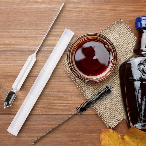 مجموعة أكواب اختبار مقياس كثافة شراب القيقب من يويميفي، مجموعة قياس كثافة شراب القيقب - مقياس كثافة السوائل من الفولاذ المقاوم للصدأ، أسطوانة بلاستيكية متدرجة مع فرشاة تنظيف لقياس محتوى السكر في الشراب in Kuwait