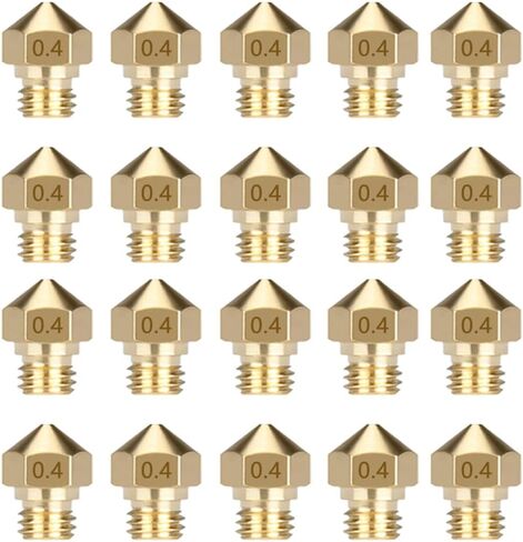 ACMYCH 20PCS MK10 3D Printer Nozzles M7 Thread Brass Extruder Head Hotend Nozzle for 1.75mm Filament (0.8mm) in Saudi Arabia