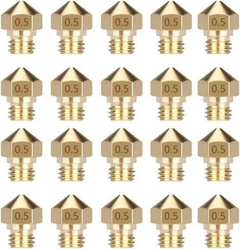 ACMYCH 20PCS MK10 3D Printer Nozzles M7 Thread Brass Extruder Head Hotend Nozzle for 1.75mm Filament (0.8mm) in Saudi Arabia