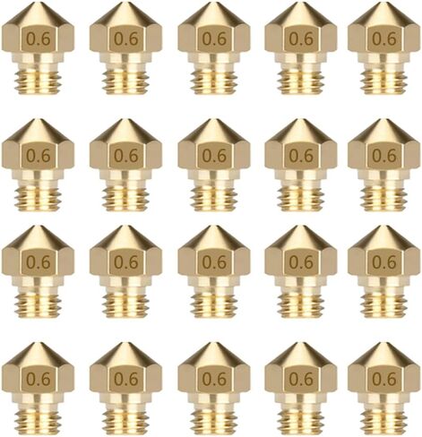 ACMYCH 20PCS MK10 3D Printer Nozzles M7 Thread Brass Extruder Head Hotend Nozzle for 1.75mm Filament (0.8mm) in Saudi Arabia