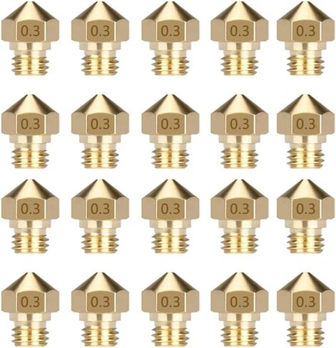 ACMYCH 20PCS MK10 3D Printer Nozzles M7 Thread Brass Extruder Head Hotend Nozzle for 1.75mm Filament (0.8mm) in Saudi Arabia