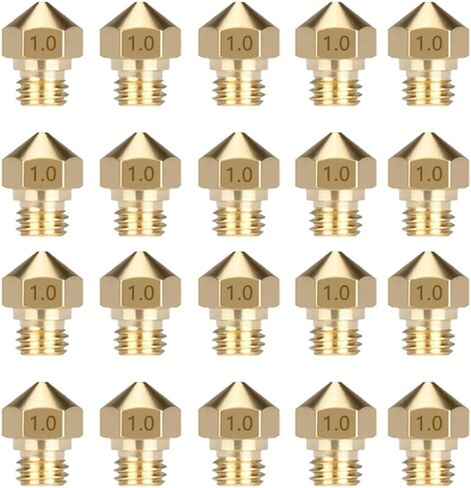 ACMYCH 20PCS MK10 3D Printer Nozzles M7 Thread Brass Extruder Head Hotend Nozzle for 1.75mm Filament (0.8mm) in Saudi Arabia