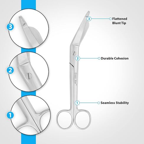 Lister Bandage Scissors-Safety Bandage & Trauma Shears-Stainless Steel Professional Scissors for First Aid Utility-Medical Care & Home Nursing (7.25, Black) in Saudi Arabia