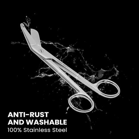 Lister Bandage Scissors-Safety Bandage & Trauma Shears-Stainless Steel Professional Scissors for First Aid Utility-Medical Care & Home Nursing (7.25, Black) in Saudi Arabia