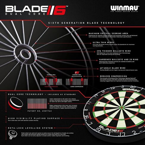لوحات رمي ​​السهام ذات الشعيرات ثنائية النواة من Winmau Blade 5 وBlade6 in Saudi Arabia