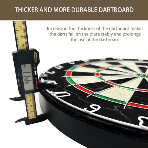 Pennpliy Bristle Dart Board Set, Professional Dart Board 18" with Steel Tip Darts Outdoor Dartboard Set, Compressed Sisal Metal Wire Board with Rotating Number Ring Includes 6pcs 18g Darts in Saudi Arabia