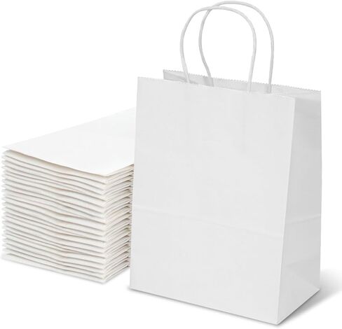 TOWRAP Extra Large Brown Paper Bags With Handles 50Pcs 13 x 7 x 17 Inch Kraft Gift Bags Bulk Paper Grocery Bags, Shopping Bags, Party Bags, Retail Bags, Merchandise Bags in Kuwait