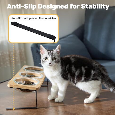 Lawfery Elevated Cat Bowls, 15° Tilted Cat Food Bowl in Saudi Arabia