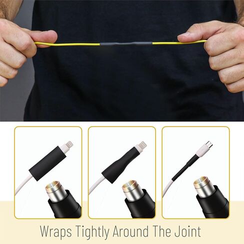 Bates- Heat Shrink Tubing Kit, 11 Sizes, 2:1 Ratio, 580 pcs, Heat Shrink Wrap, Wire Shrink Wrap Tubing, Wire Shrink Tubing, Wire Heat Shrink, Electrical Shrink Wrap Tubing, Shrink Tubing for Wires in Saudi Arabia