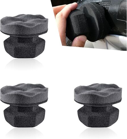 leediga 3 Pack Car Tire Shine Applicator, Soft Reusable Vehicle Detail Cleaning Sponge, Universal Durable Portable Large Automotive Foam Sponge Replacements for Truck SUV Car (Gray) in Saudi Arabia