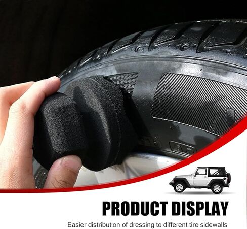 leediga 3 Pack Car Tire Shine Applicator, Soft Reusable Vehicle Detail Cleaning Sponge, Universal Durable Portable Large Automotive Foam Sponge Replacements for Truck SUV Car (Gray) in Saudi Arabia