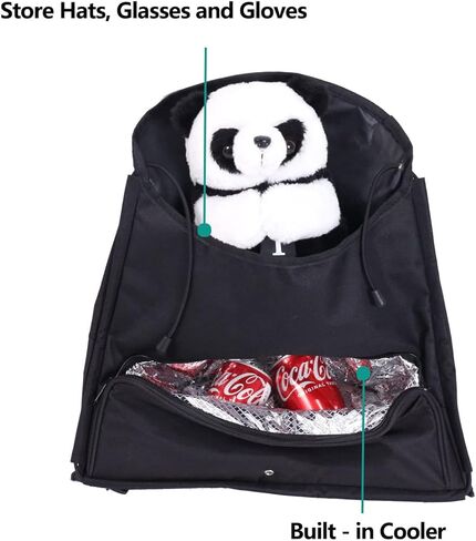 عربة دفع جولف قابلة للطي بثلاث عجلات من HOW TRUE - قابلة للطي والفتح بزر واحد في ثانية واحدة - فرامل قدم - حقيبة تبريد - حامل مظلة in Kuwait