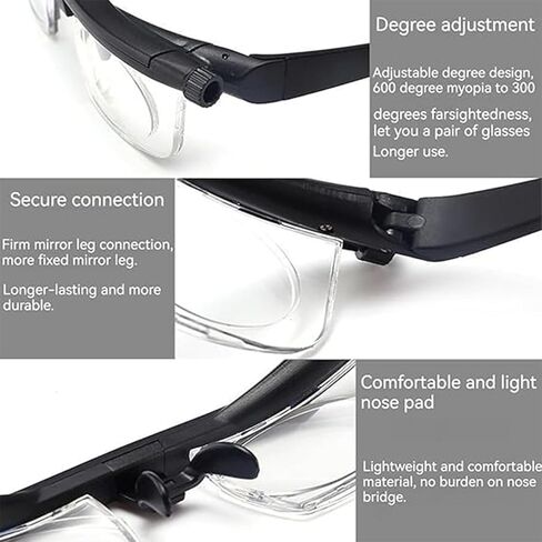 CROOT Adjustable Glasses Dial Vision, Adjustable Vision Eyeglasses Near and Far Sight for Men And Women in Kuwait