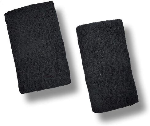 US Glove Sweat Bands for Wrists, Sports Wristbands for Men & Women, Athletic Hand Bands for Tennis, Gymnastics, Basketball, Volleyball, Baseball, Football or Gym Sport, 2-pc Cotton Arm Sweatbands 4.5" in Saudi Arabia
