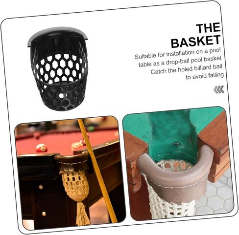 BESPORTBLE Billiard Pockets Pool Table Basket Pockets, Plastic Pool Table Web Basket Billiards Accessories Pool Table Accessories, Pool Table Pocket Replacement in Saudi Arabia