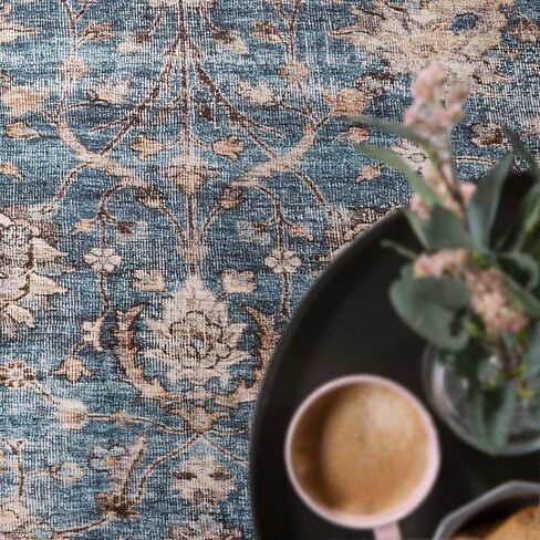 سجادة منطقة قابلة للغسل في الغسالة مقاس 6'x9'، سجاد منطقة بتصميم عتيق، سجادة منخفضة الوبر غير قابلة للانزلاق، سجاد سجاد كبير داخلي قابل للطي لغرفة المعيشة وغرفة النوم وغرفة الطعام والمطبخ والمكتب in Kuwait