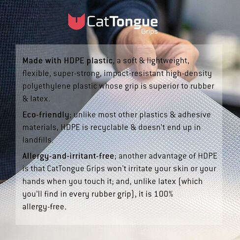 وسادات قبضة غير لاصقة من CatTongue - حصيرة محمولة متعددة الأغراض غير قابلة للانزلاق لمنع الأدوات والأدوات والعتاد من الانزلاق أو الانزلاق أو التحول (أسود) in Kuwait