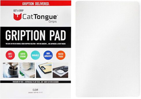 وسادات قبضة غير لاصقة من CatTongue - حصيرة محمولة متعددة الأغراض غير قابلة للانزلاق لمنع الأدوات والأدوات والعتاد من الانزلاق أو الانزلاق أو التحول (أسود) in Kuwait