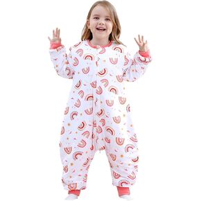 Toddler Sleep Sacks 2.5 TOG Winter Long Sleeve Sleep Sack with Legs 2-Way Zipper Baby Wearable Blanket in Saudi Arabia