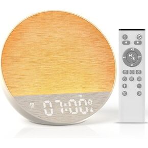 Sunrise Alarm Clock Sound Machine with Bluetooth Speaker, Dimmable Night Light Clock for Bedroom, 36 Sleep Sounds White Noise Machine for Baby Adults Kids, Putty in Saudi Arabia