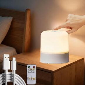 Baby Night Light 3 Colors Egg Light for Nursery Rechargeable Nursery Night Light Small Cordless Table&Bedside Lamp Eye Caring Dimmable LED Touch Night Lamp for Kids, Toddler, Nursing in Saudi Arabia