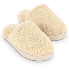 خف خروف منتفخ من Cozy Earth - شباشب منزلية من فراء الشيرلينغ للسيدات - للاستخدام الداخلي والخارجي - وسادة قدم مبطنة ونعل خارجي مطاطي in Kuwait