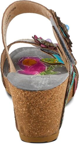 صنادل Spring Step L'Artiste MOAI النسائية - صندل منزلق مزخرف يدويًا بزهور مع حزام قابل للتعديل، نعل داخلي مبطن، نعل مطاطي، كعب منخفض مريح in Kuwait