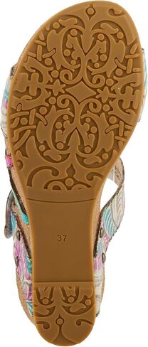 صنادل Spring Step L'Artiste MOAI النسائية - صندل منزلق مزخرف يدويًا بزهور مع حزام قابل للتعديل، نعل داخلي مبطن، نعل مطاطي، كعب منخفض مريح in Kuwait