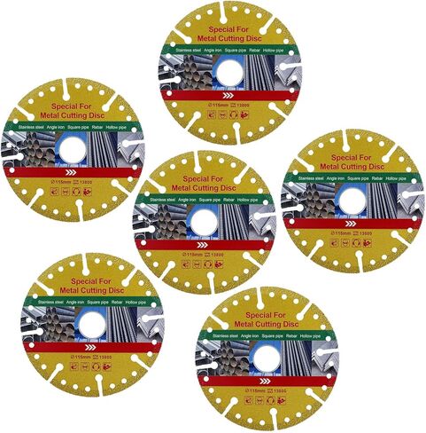 6 Pack 4 1/2 Cut Off Wheel Diamond Grinder Cutting Wheels, Angle Grinder Cutting Disc with 7/8 Arborl for Metal with 5000+ Cuts On Rebar, Steel, Iron and INOX in Saudi Arabia