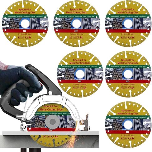 6 Pack 4 1/2 Cut Off Wheel Diamond Grinder Cutting Wheels, Angle Grinder Cutting Disc with 7/8 Arborl for Metal with 5000+ Cuts On Rebar, Steel, Iron and INOX in Saudi Arabia