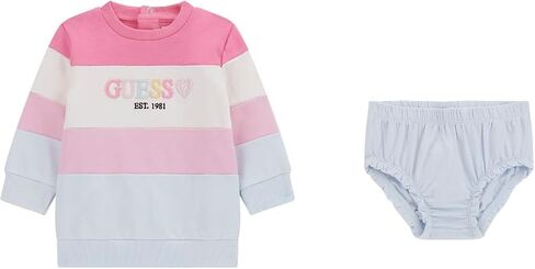 GUESS baby-girls Eco Long Sleeve Active Dress and Diaper Cover in Saudi Arabia