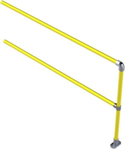شركة Safety Rail Co. مجموعة Accu-Fit Straight ExpressRail بطول 6 بوصات - طلاء مسحوق أصفر in Kuwait