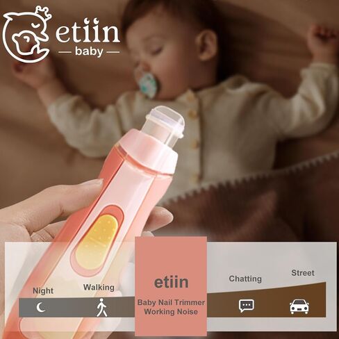 Baby Nail Trimmer Electric | Safe + Easy Baby Nail Trimmer, Baby Nail Clippers + Nail Filer Buffer, Trim Polish Grooming kits for Newborn Toddler or Adults’ Nails, 7 Grinding Heads and LED Light in Saudi Arabia