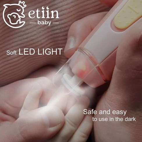 Baby Nail Trimmer Electric | Safe + Easy Baby Nail Trimmer, Baby Nail Clippers + Nail Filer Buffer, Trim Polish Grooming kits for Newborn Toddler or Adults’ Nails, 7 Grinding Heads and LED Light in Saudi Arabia