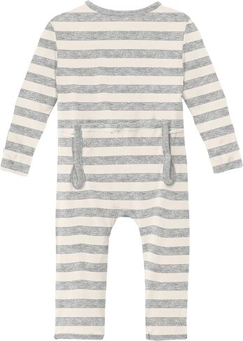 KicKee Stripes Zip Coverall, Super Soft Baby Clothes, Baby and Kid One Piece Sleepwear for Boys and Girls in Kuwait