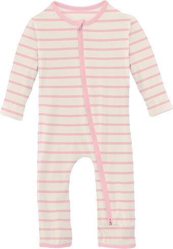 KicKee Stripes Zip Coverall, Super Soft Baby Clothes, Baby and Kid One Piece Sleepwear for Boys and Girls in Kuwait
