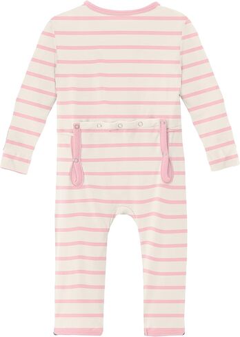 KicKee Stripes Zip Coverall, Super Soft Baby Clothes, Baby and Kid One Piece Sleepwear for Boys and Girls in Kuwait
