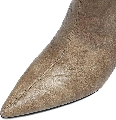 Women's Mid-Calf Boots Kitten Heel Pointed Toe Wide Calf Design Easy Slip On Stylish and Comfortable Footwear for All Occasions Perfect for Fall and Winter Fashion in Kuwait