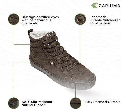 Cariuma OCA Therma High Tops Suede Boots, Comfortable Shoes for Women, Lightweight & Sustainable, Versatile Casual Footwear with 100% Vegan Insoles, Rubber Soles in Kuwait