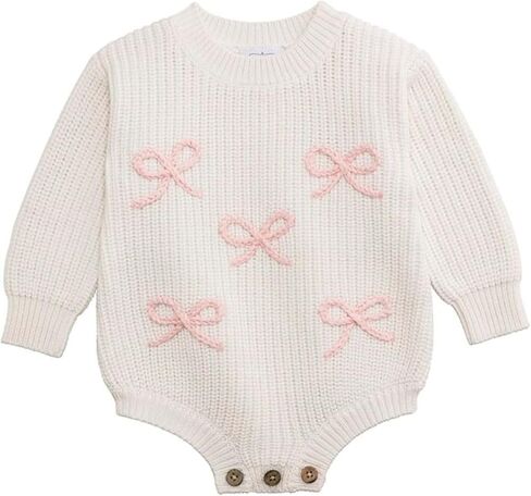 Mud Pie Baby-Girls Mud Pie Baby Girl Bow Chainstitch Sweater Bubble in Saudi Arabia