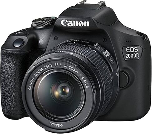 العروض النهائية كاميرا Canon EOS 2000D / Rebel T7 DSLR مع عدسة تكبير EF-S مقاس 18-55 مم + بطاقة ذاكرة SanDisk سعة 32 جيجابايت + حامل ثلاثي القوائم + حافظة + عدسات واسعة الزاوية + حزمة العقدة العلوية (متجددة) in Saudi Arabia