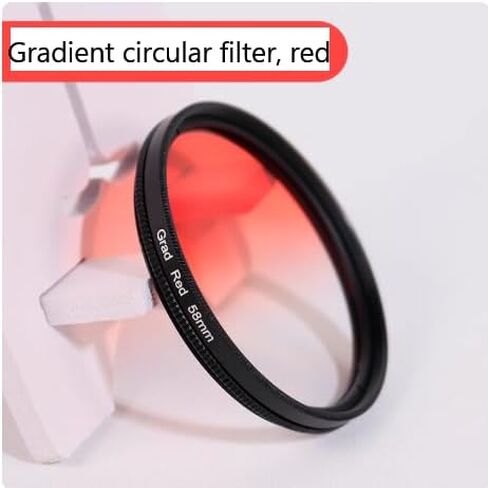 Full - Color Circular Filters (37/40.5/43/ 46/49/52/55/58/62/ 67/72/77/82mm) (Gradient Red/Yellow/Purple/Blue/Grey/Orange/Green + [8-Piece Filter Pouch Included], 72mm) in Kuwait