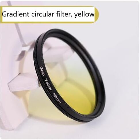 Full - Color Circular Filters (37/40.5/43/ 46/49/52/55/58/62/ 67/72/77/82mm) (Gradient Red/Yellow/Purple/Blue/Grey/Orange/Green + [8-Piece Filter Pouch Included], 72mm) in Kuwait