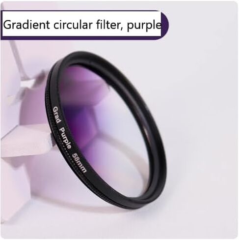 Full - Color Circular Filters (37/40.5/43/ 46/49/52/55/58/62/ 67/72/77/82mm) (Gradient Red/Yellow/Purple/Blue/Grey/Orange/Green + [8-Piece Filter Pouch Included], 72mm) in Kuwait