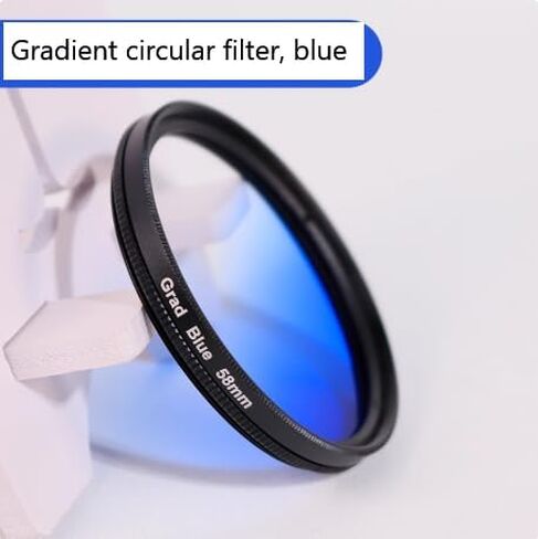 Full - Color Circular Filters (37/40.5/43/ 46/49/52/55/58/62/ 67/72/77/82mm) (Gradient Red/Yellow/Purple/Blue/Grey/Orange/Green + [8-Piece Filter Pouch Included], 72mm) in Kuwait